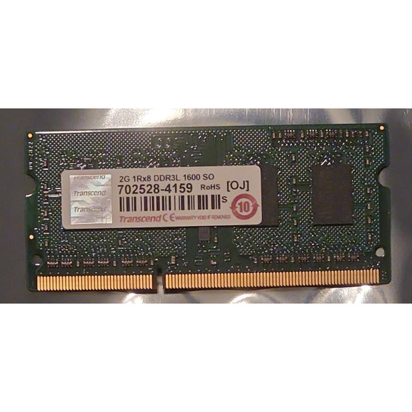 Transcend DDR3L 2 GB 1600 Laptop SODIMM Memory RAM - Picture 1 of 4